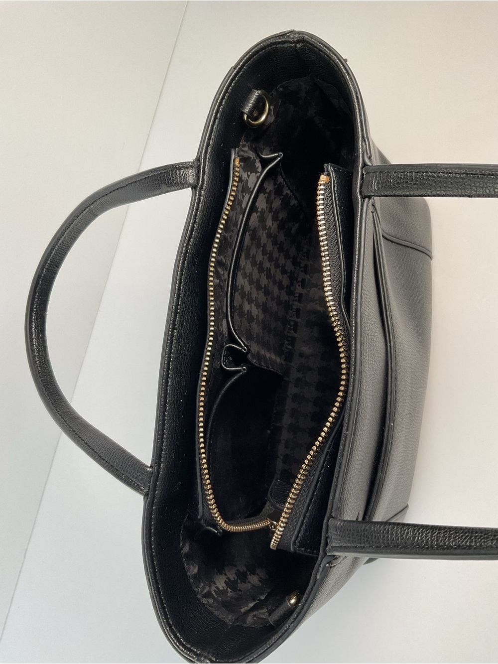 Karl Lagerfeld Paris Black Tote Bag K/Ikonik Logo Pebbled Leather Large - Picture 9 of 12